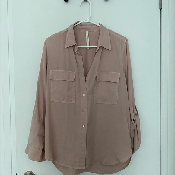 Babaton Utility Button Down Shirt in Mauve Pink - Picture 4 of 10